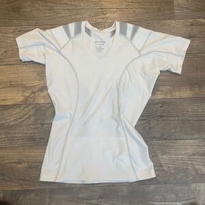Alignmed Postural Fitness Shirt Womens Medium White V-Neck Compression Top USA